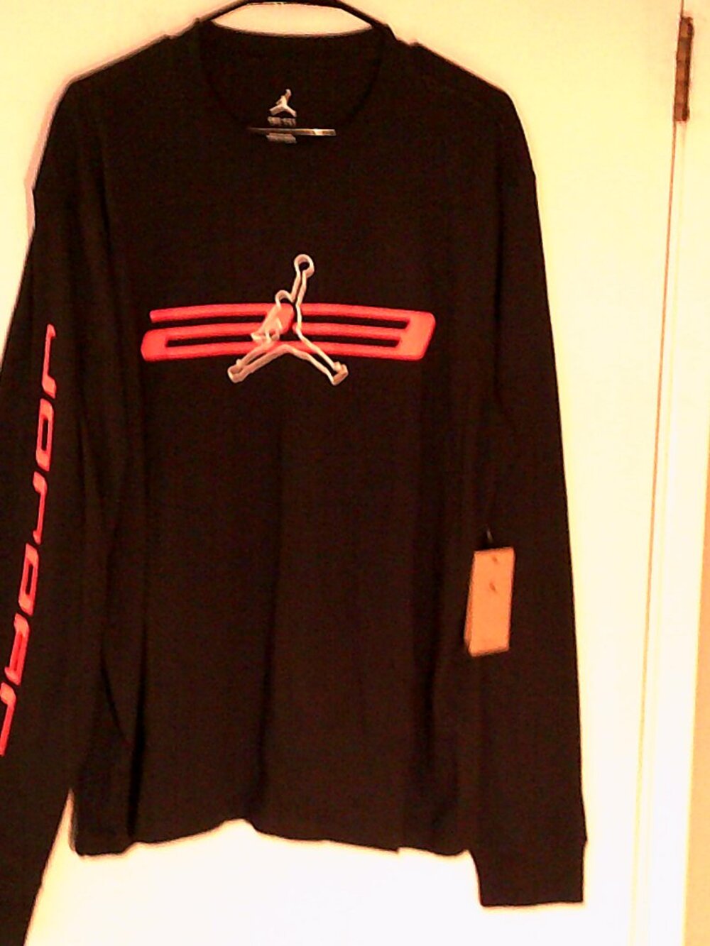 NEW AIR JORDAN Dri-FIT "Infrared #23 LS Tee" MEN'S BLACK T-SHIRT L IF0855-010